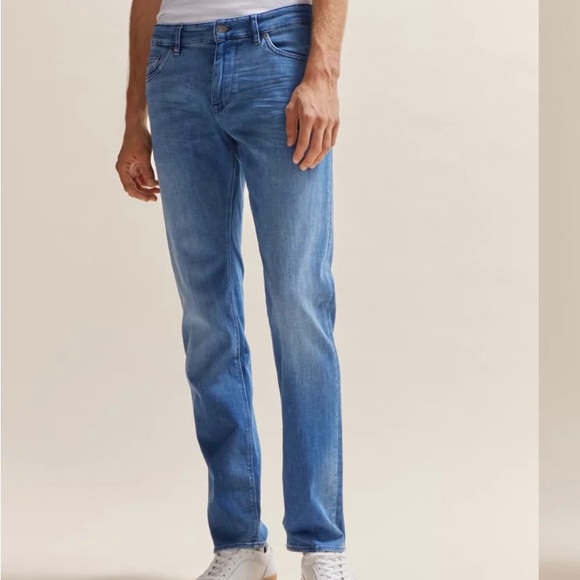 Hugo Boss jeans regular fit in blue Italian Cashmere-touch denim stretch - Picture 4 of 5